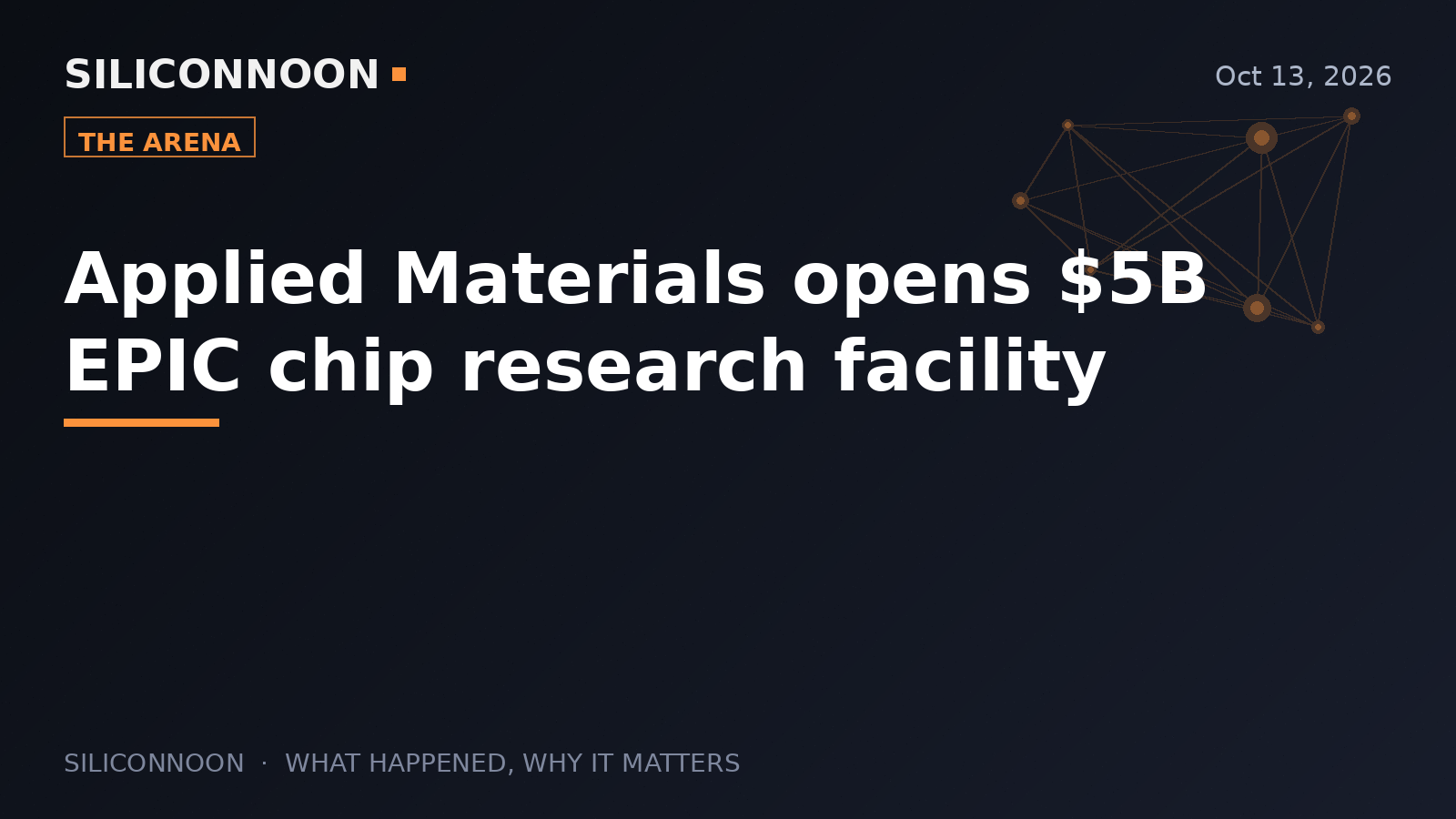 Applied Materials opens $5B EPIC chip research facility