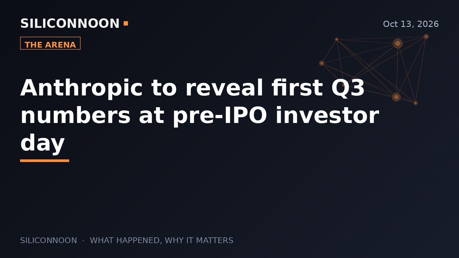 Anthropic to reveal first Q3 numbers at pre-IPO investor day