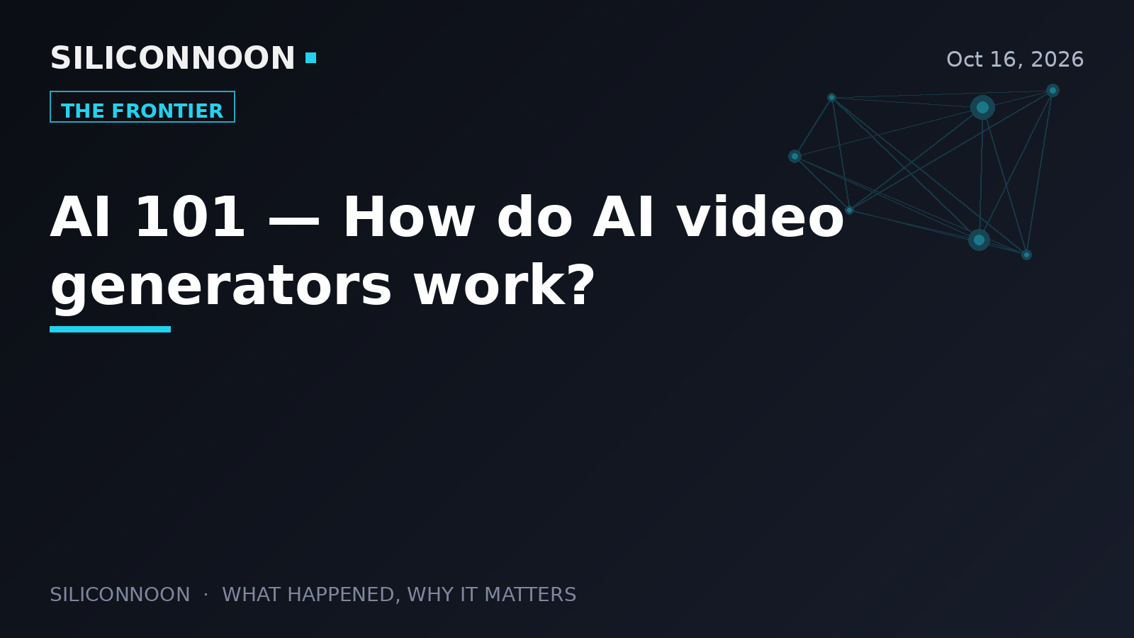 AI 101 — How do AI video generators work?