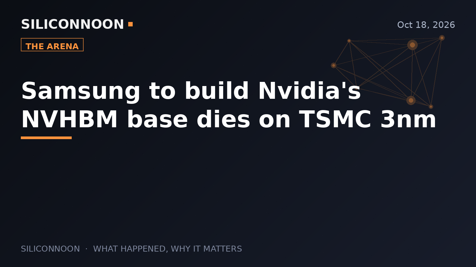 Samsung to build Nvidia's NVHBM base dies on TSMC 3nm