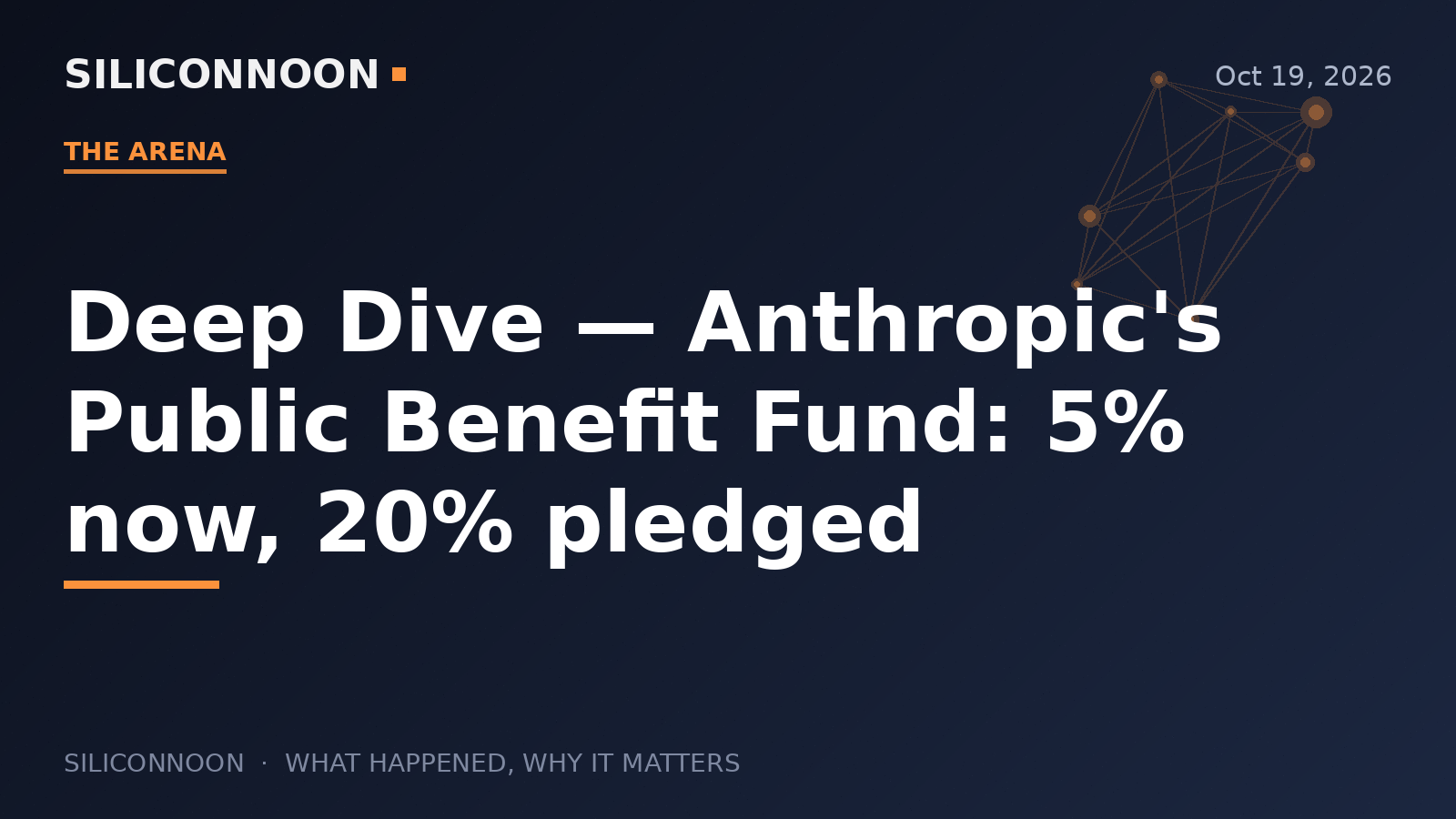 Deep Dive — Anthropic's Public Benefit Fund: 5% now, 20% pledged