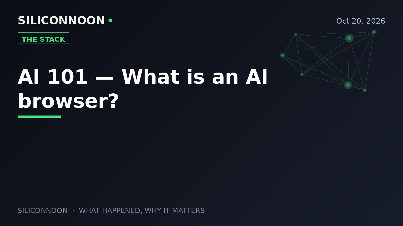 AI 101 — What is an AI browser?
