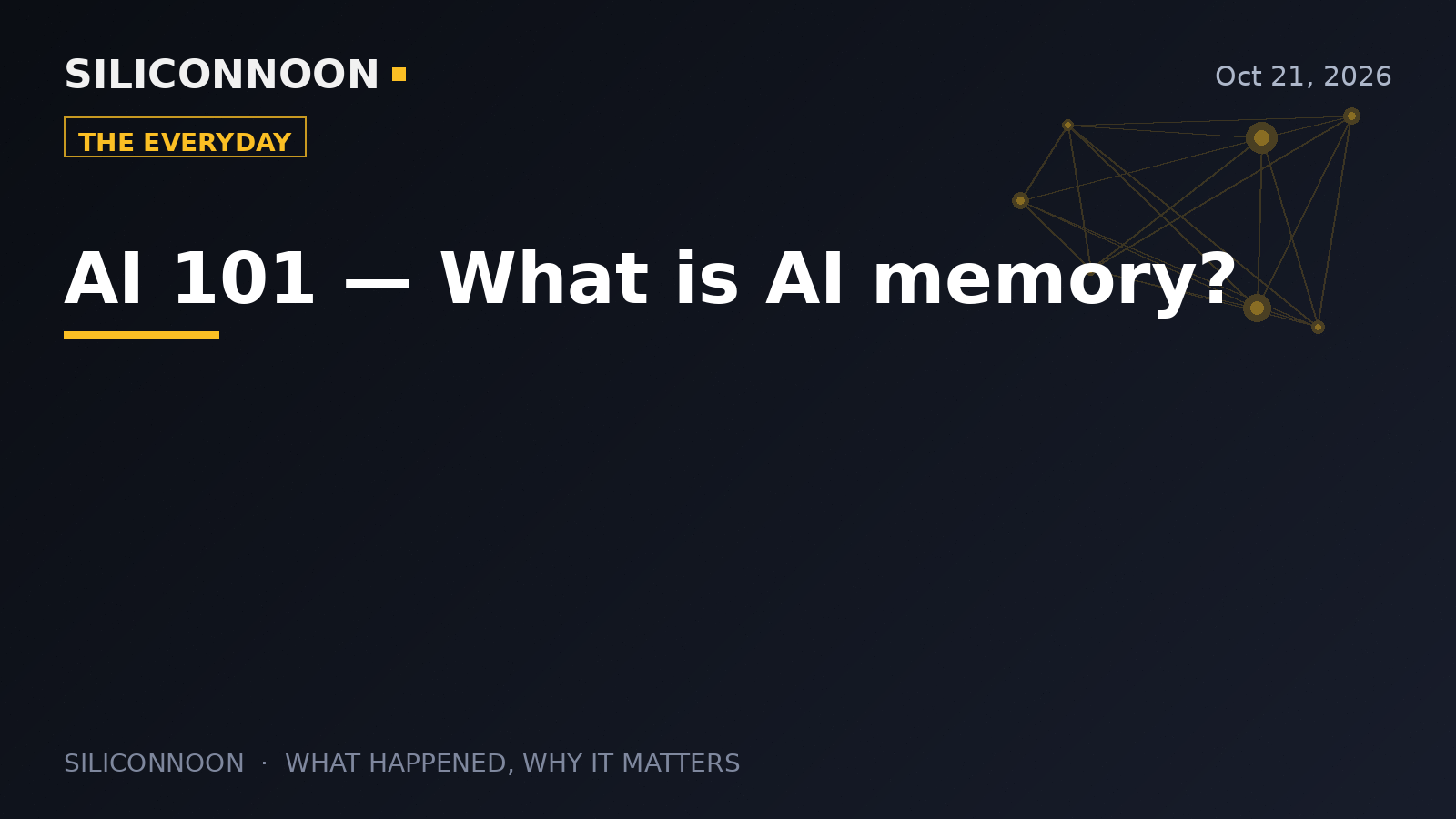 AI 101 — What is AI memory?