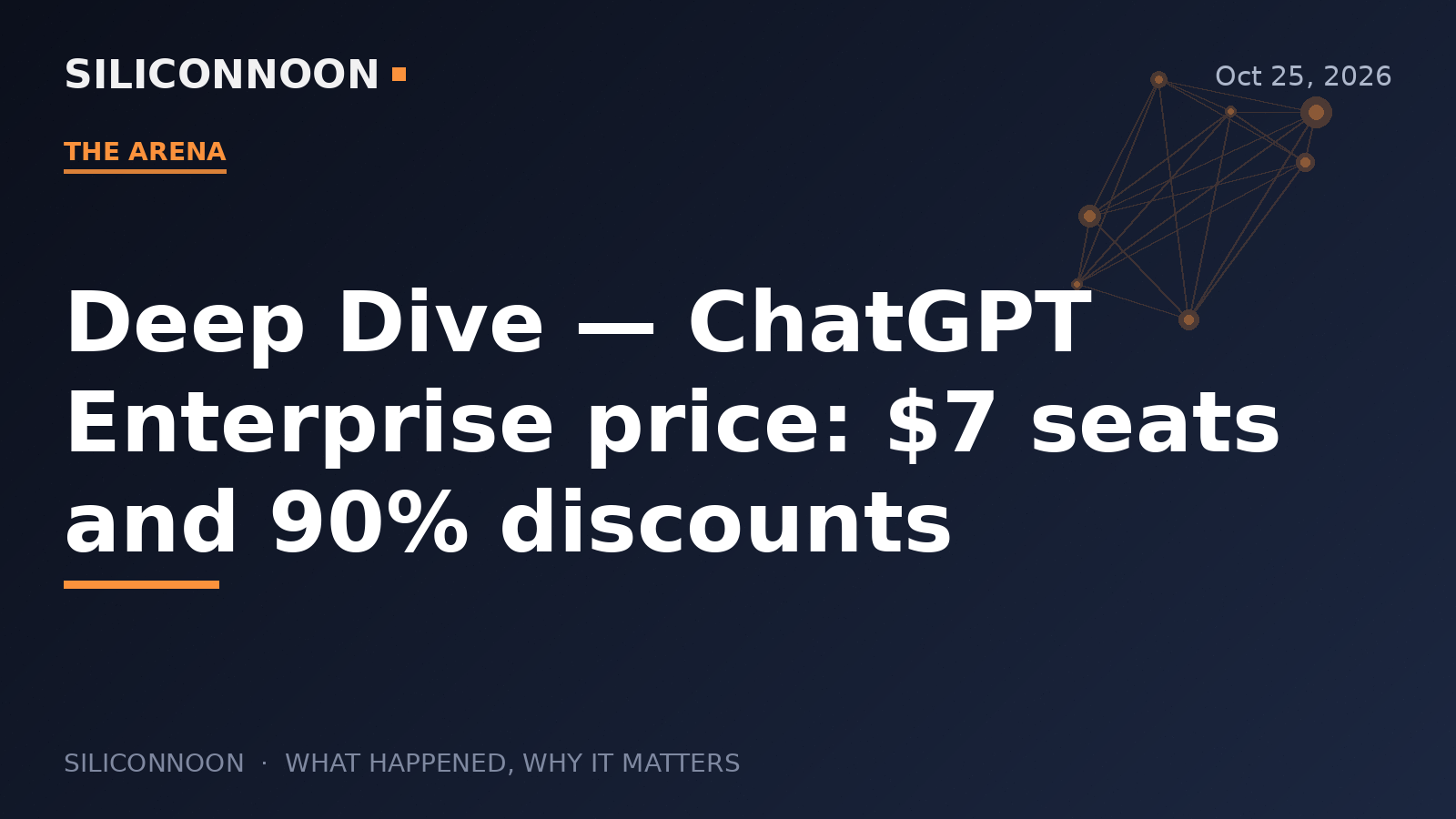 Deep Dive — ChatGPT Enterprise price: $7 seats and 90% discounts