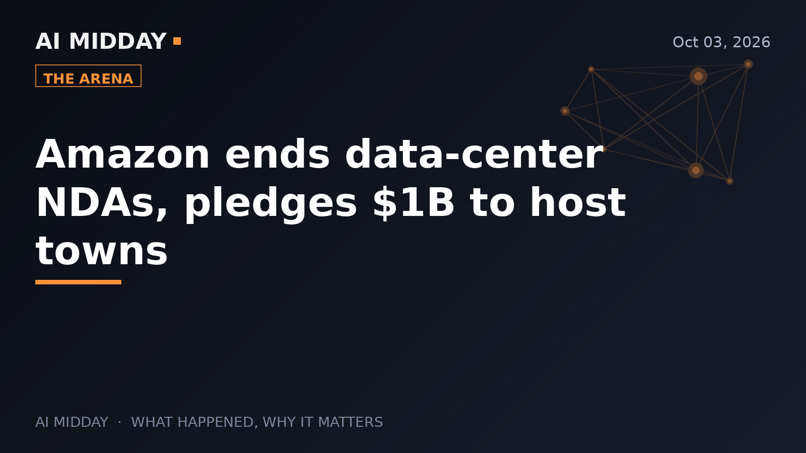 Amazon ends data-center NDAs, pledges $1B to host towns