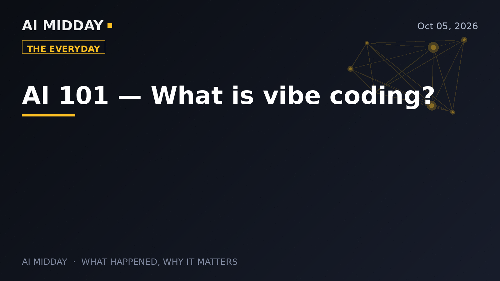 AI 101 — What is vibe coding?