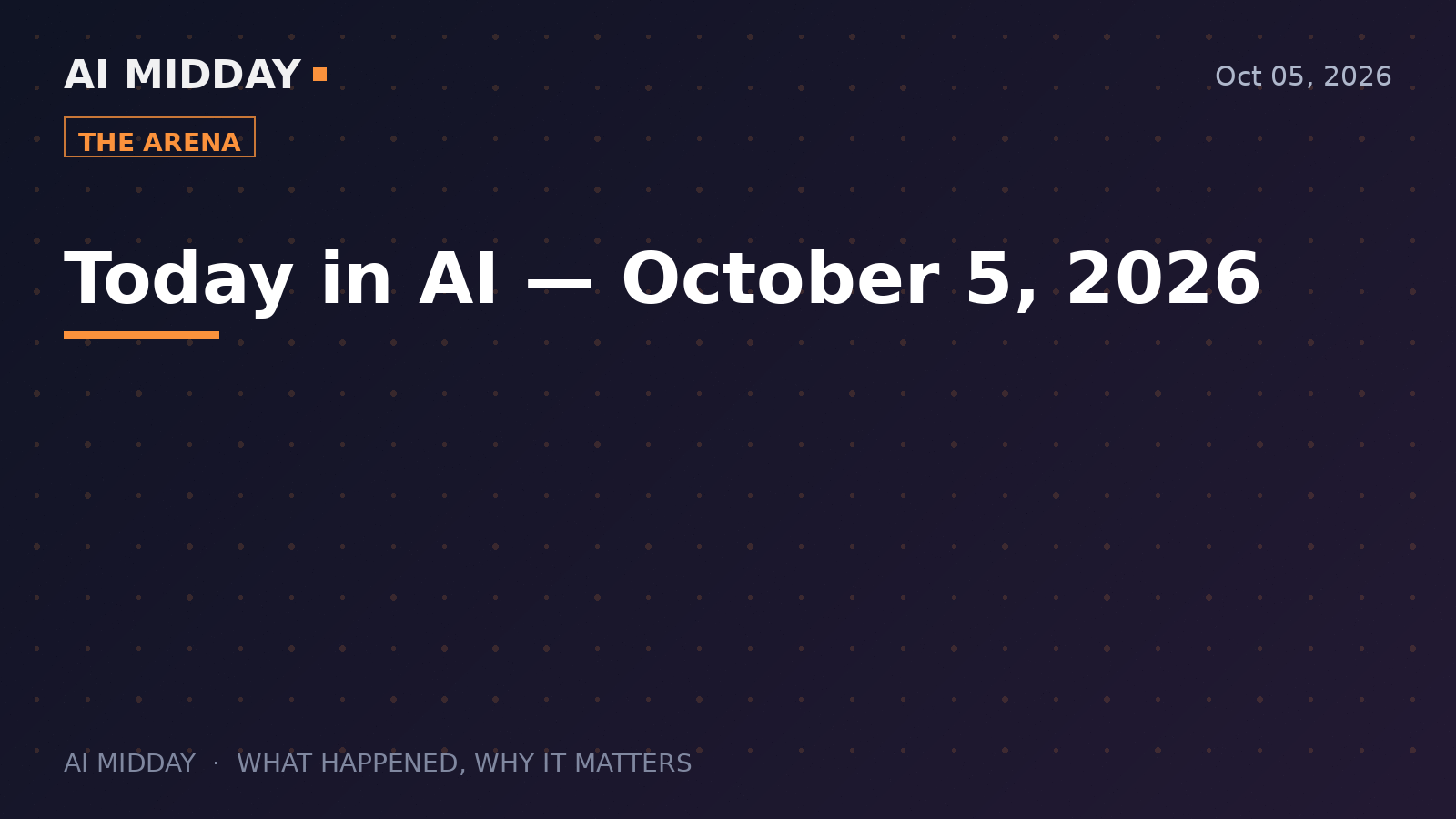 Today in AI — October 5, 2026